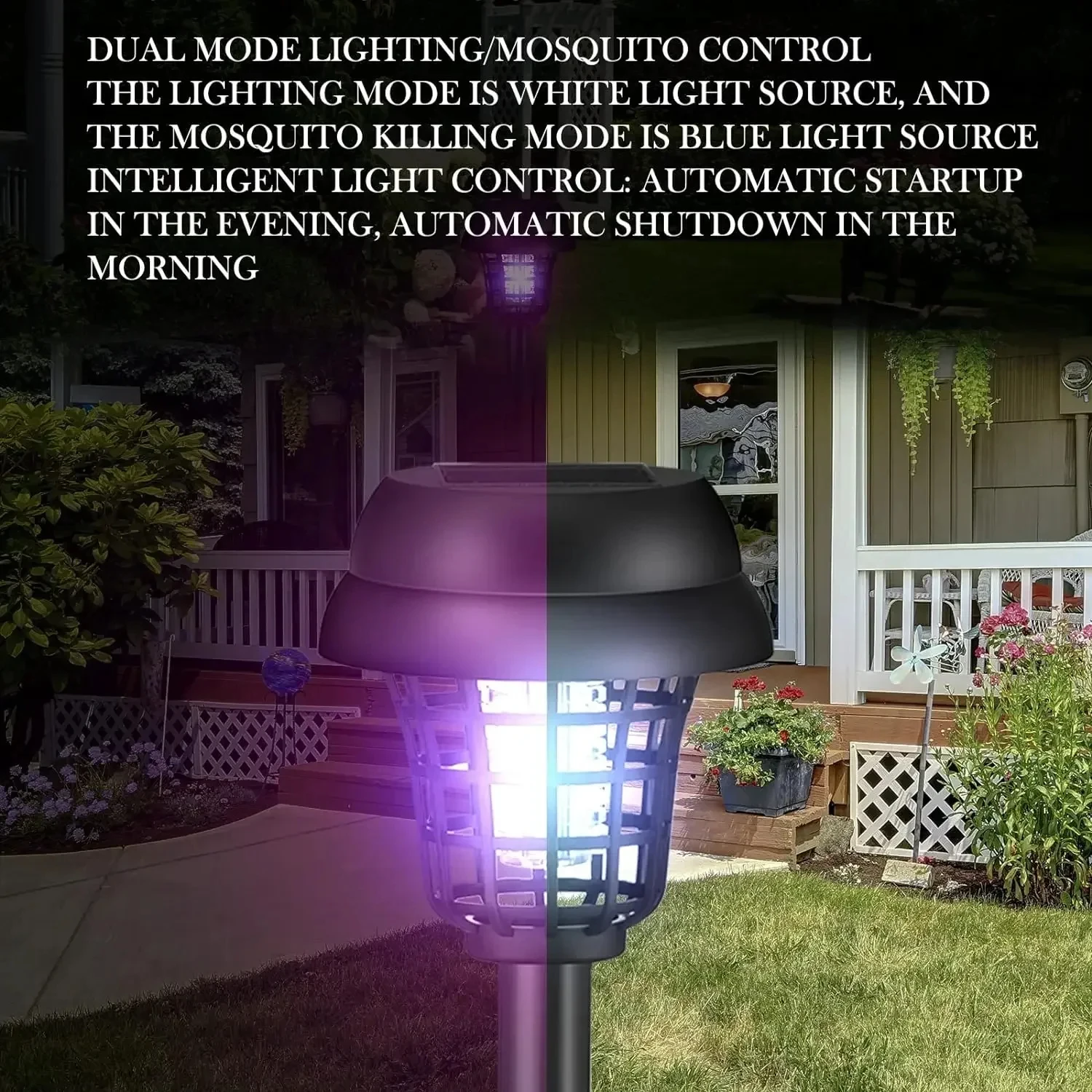 Solar Mosquito Killer Lamp Home Garden Waterproof Mosquito Repeller Outdoor Camping Electric Mosquito Artifact Lighting Lamps