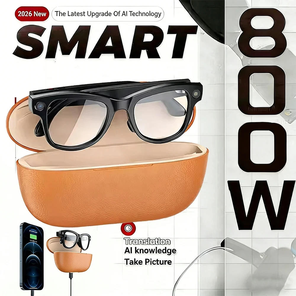 2026 New Smart Glasses with Camera Video Recording AI Photo Recognition Bluetooth Call Voice Translation Sunglasses Men Women